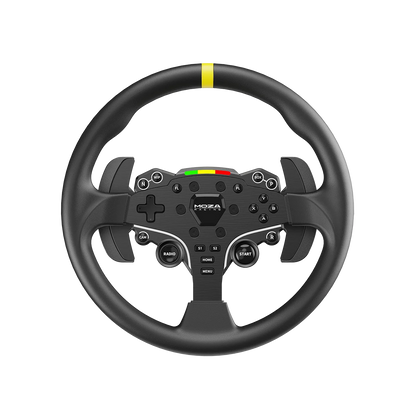 Detail van het Moza Racing ES rond stuurwiel mod 12 inch