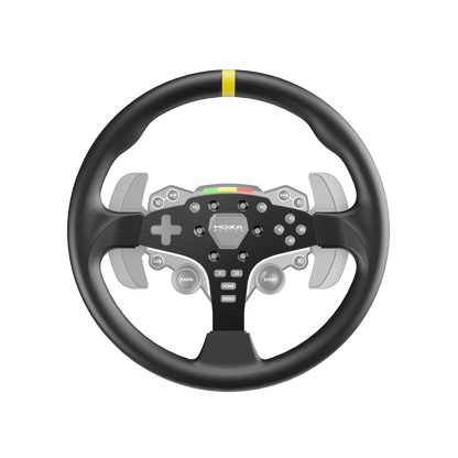 Vooraanzicht van het Moza Racing ES rond stuurwiel mod 12 inch