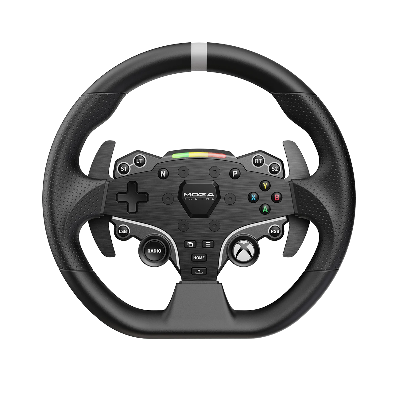 Xbox knoppenlayout op het Moza Racing ESX stuurwiel