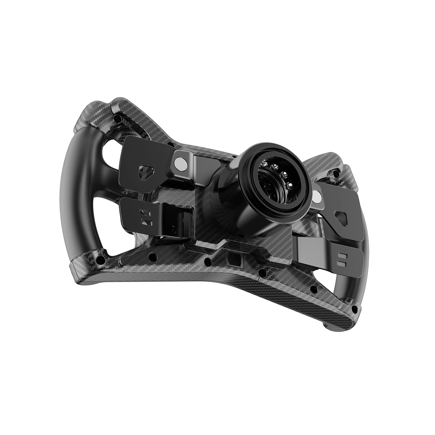 Angled rear view of the Moza Racing KS Formula add on steering wheel
