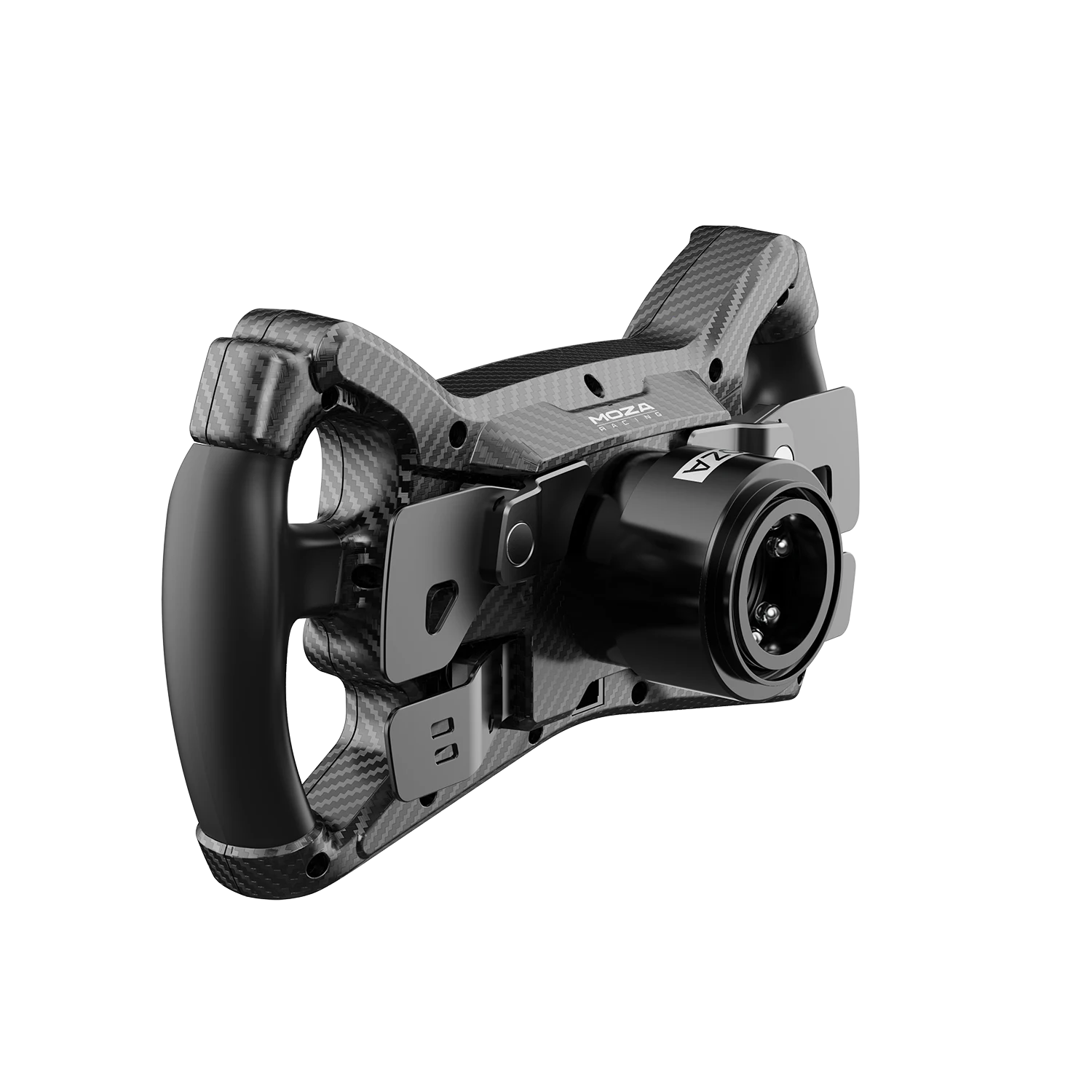 Rear view of the Moza Racing KS Formula steering wheel with quick release
