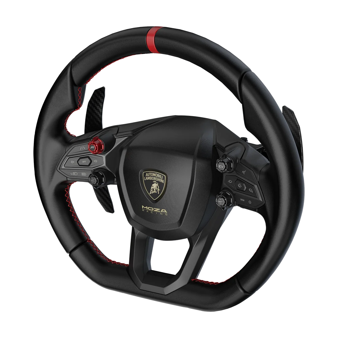 Moza Lamborghini Revuelto simrace stuur schuin vooraanzicht links
