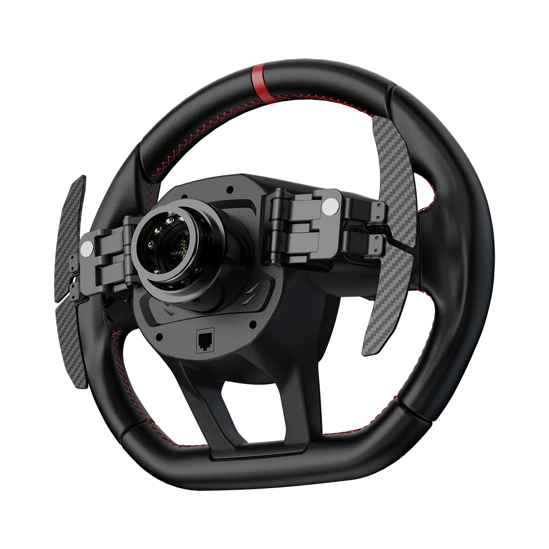 Moza Racing Lamborghini Revuelto stuur achterkant met carbon paddles