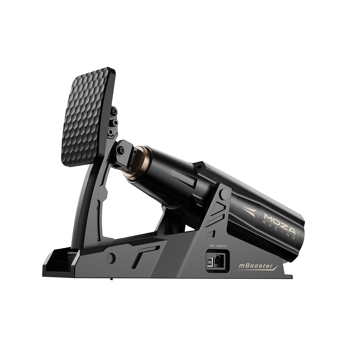 Moza Racing MBooster Active Pedal schuin van opzij