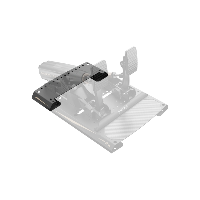 Moza Racing Mbooster Extension Plate gemonteerd op Mbooster pedalen