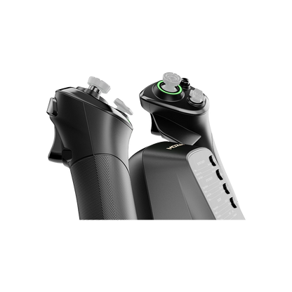 Detail van handgrepen en knoppen van de Moza Racing MFY Yoke