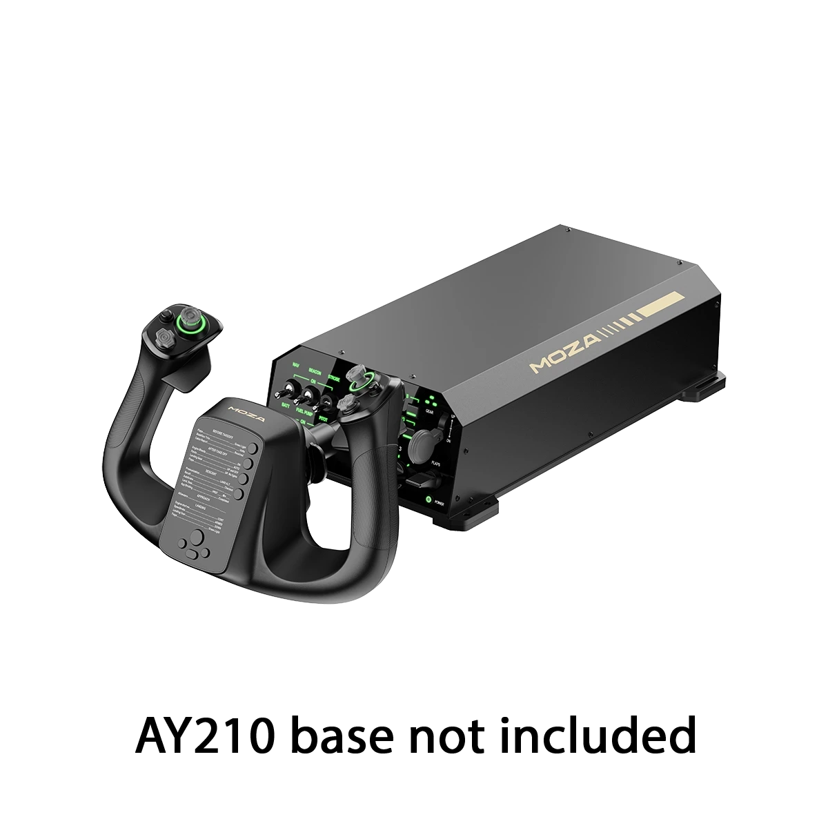 Moza Racing MFY Yoke gemonteerd op AY210 force feedback base