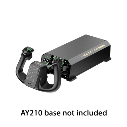Moza Racing MFY Yoke gemonteerd op AY210 force feedback base