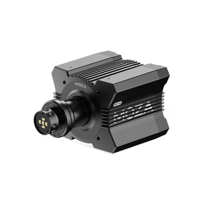 Front angled view of the Moza Racing R12 V2 direct drive wheelbase