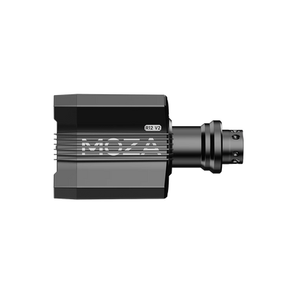 Side view of the Moza Racing R12 V2 direct drive wheelbase
