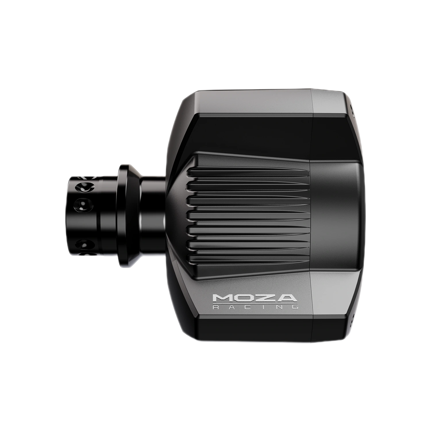 Moza Racing R3 direct drive wheelbase zijaanzicht met aluminium behuizing