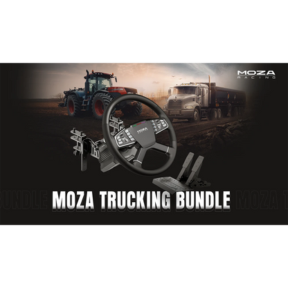 Moza Racing R5 Truck Driving Bundel met truckstuur, wheelbase en pedalen voor vrachtwagen simulators