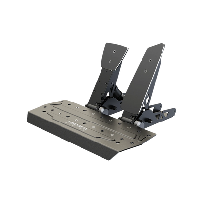 Moza Racing SR-P pedals angled view showing metal construction