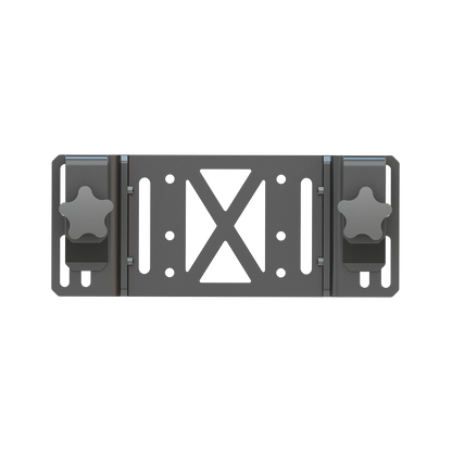 Angled view of Moza Racing table clamp highlighting metal construction