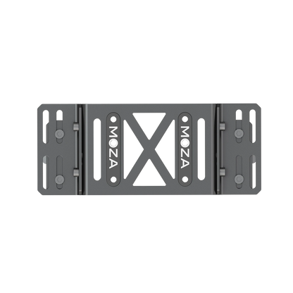 Bottom view of Moza table clamp with screw clamps for desk attachment