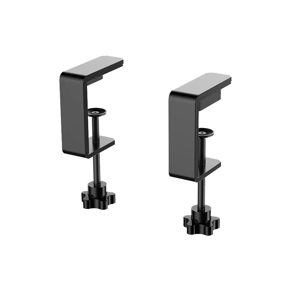 Vooraanzicht van Moza Racing table clamp for yoke