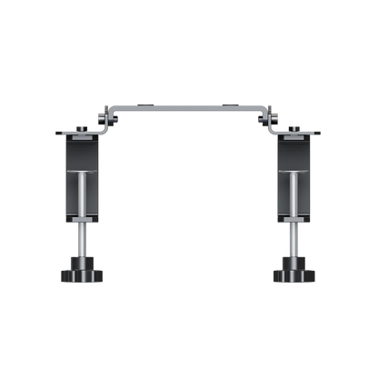 Moza Racing table clamp front view mounted on desk for sim racing wheelbase