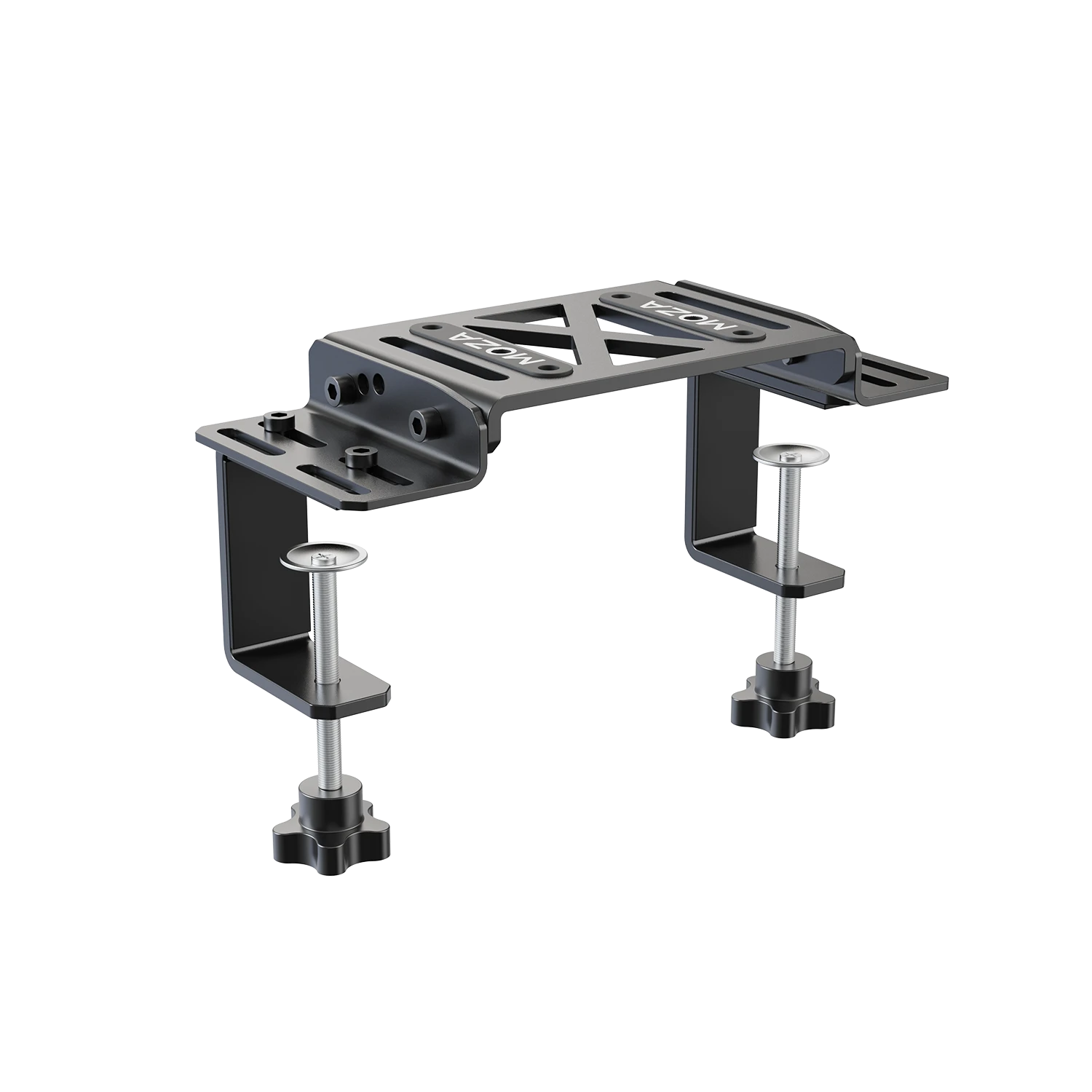 Rear view of Moza table clamp showing reinforced metal frame
