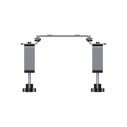 Top view of Moza table clamp mounting plate for MOZA wheelbases
