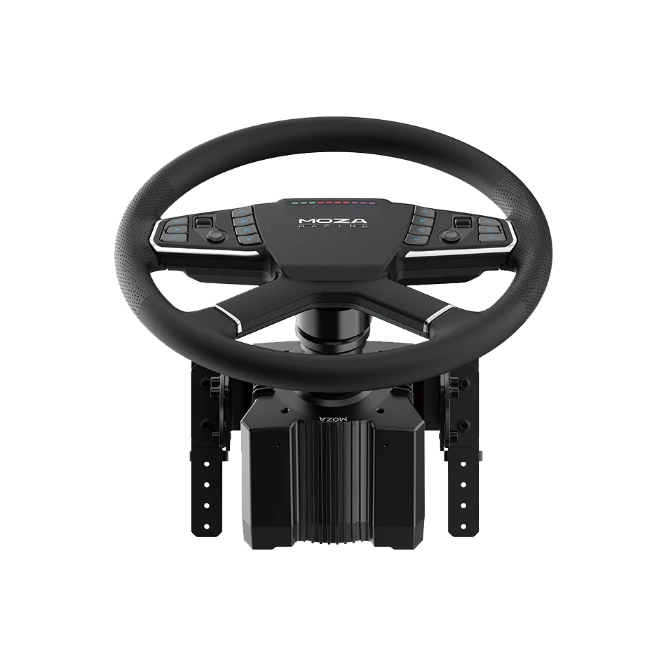 Moza Racing truck tafel klem frontaanzicht met wheelbase