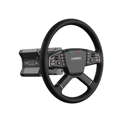 Moza vrachtwagen stuur met R5 direct drive wheelbase 