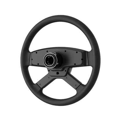 Achterzijde van het Moza Racing TSW truck stuurwiel met quick release aansluiting