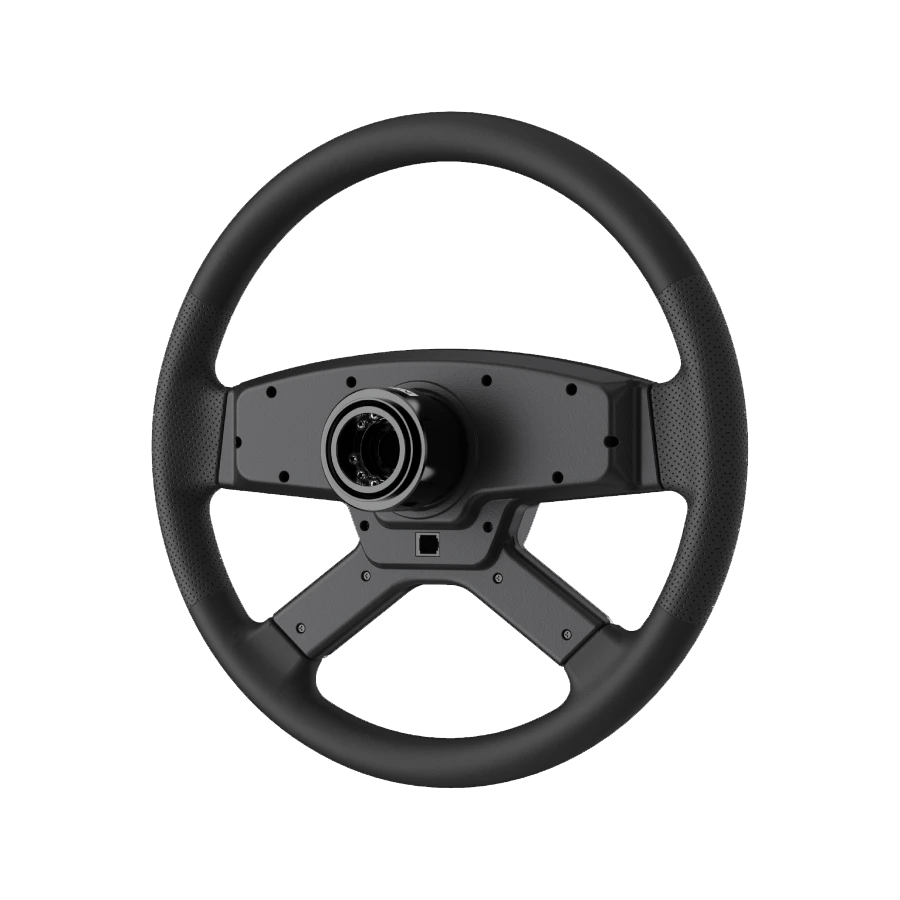 Achterzijde van het Moza Racing TSW truck stuurwiel met quick release aansluiting