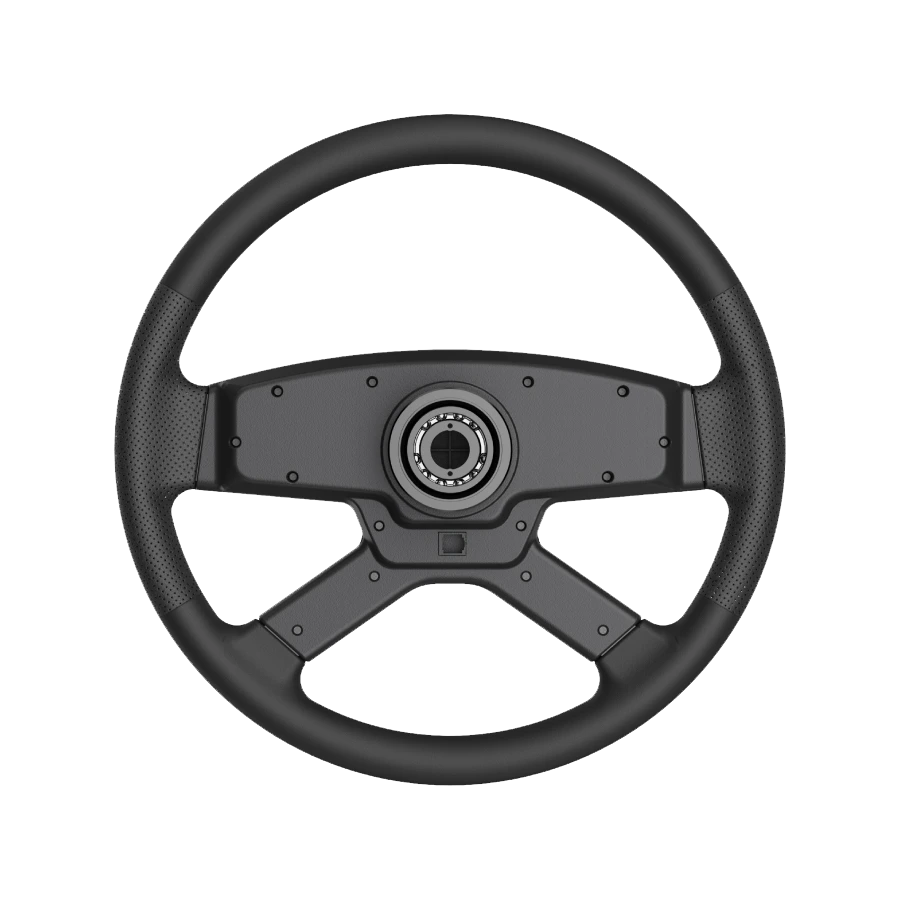 Schuin achteraanzicht van het Moza Racing TSW truck stuurwiel