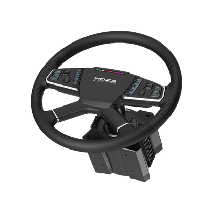 Moza Racing TSW truck stuurwiel vooraanzicht met 400 mm diameter