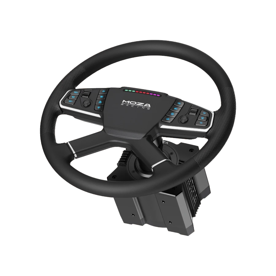 Moza Racing TSW truck stuurwiel vooraanzicht met 400 mm diameter