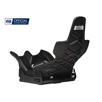 Schuin aanzicht van de Next Level Racing Elite Formula Seat EFS met Formula rijpositie