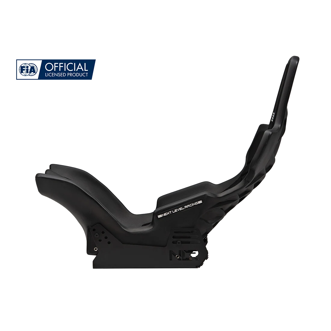 Zijaanzicht van de Next Level Racing Elite Formula Seat EFS Formula sim racing stoel