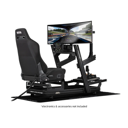 Next Level Racing ERS3 haptic sim racing seat mounted on full cockpit setup