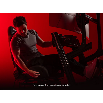 Next Level Racing ERS3 haptic sim racing seat in use with racing cockpit setup
