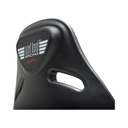 Next Level Racing ES1 haptic seat logo detail