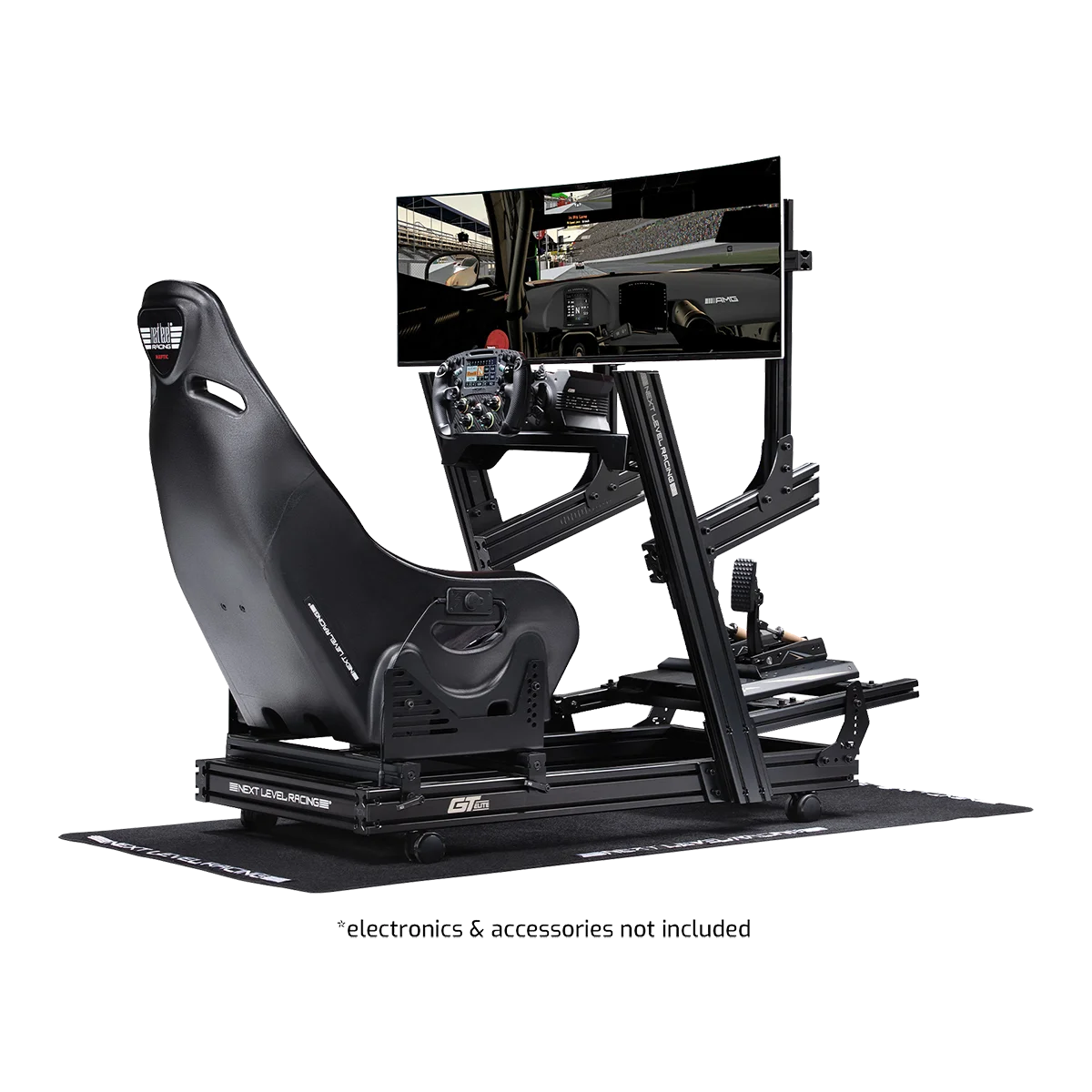 Next Level Racing ES1 haptic sim racing stoel in cockpit setup