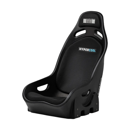 Schuin zijaanzicht van de Next Level Racing ES1 Hypercool simrace stoel