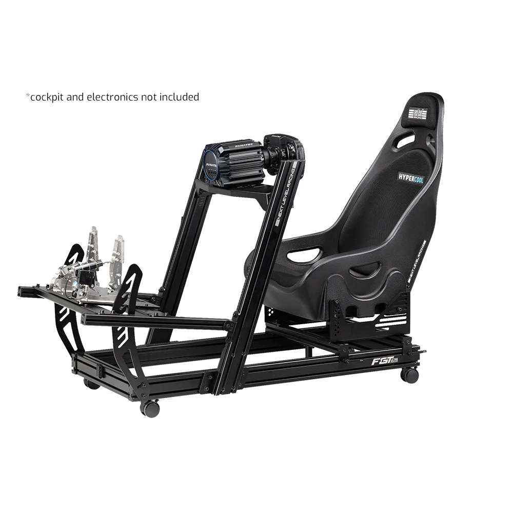 Next Level Racing ES1 Hypercool gemonteerd op een sim racing cockpit