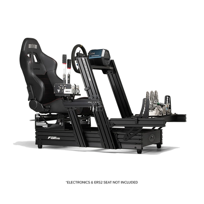 Next Level Racing F-GT Elite 160 cockpit met ERS2 stoel en sim racing hardware