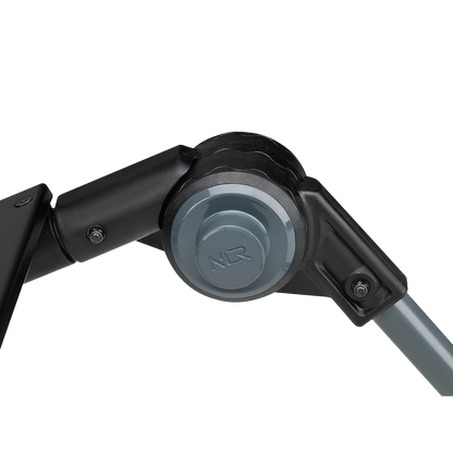 Verstelbaar scharniermechanisme van de Next Level Racing F-GT Lite – solide vergrendeling voor stabiliteit.