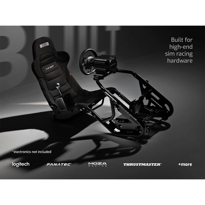 Next Level Racing F-GT Shift met optionele Fanatec Direct Drive wheelbase, racestuur, pedalen en versnellingspook