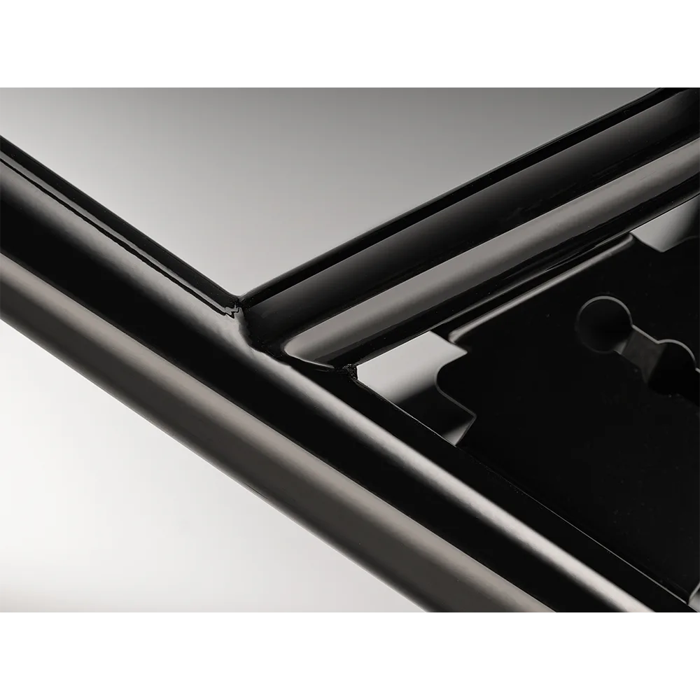 Detail van het zwarte stalen buizenframe van de Next Level Racing F-GT Shift