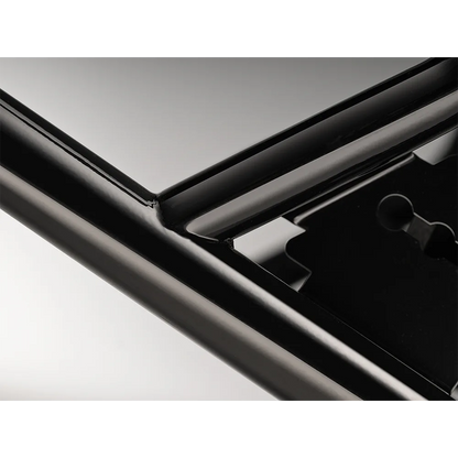 Detail van het zwarte stalen buizenframe van de Next Level Racing F-GT Shift