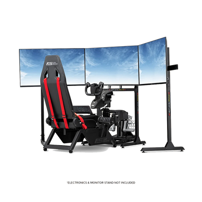 Next Level Racing Flight Simulator Cockpit met triple monitor opstelling