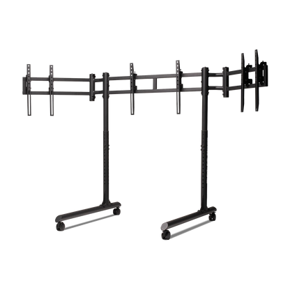 Next Level Racing freestanding triple monitor stand frame with adjustable VESA mounts
