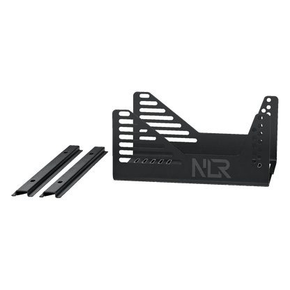 Losse onderdelen van de Next Level Racing Universele Seat Brackets voor universele stoelmontage op sim racing cockpits.