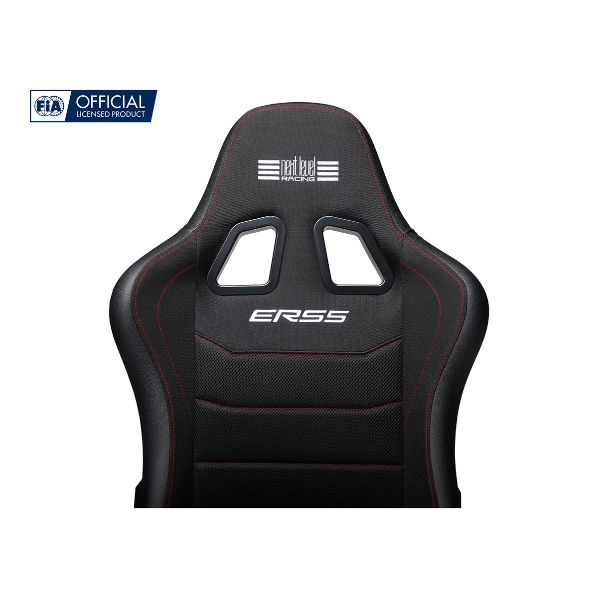 Detail van de rugleuning van de NLR ERS5 simracestoel
