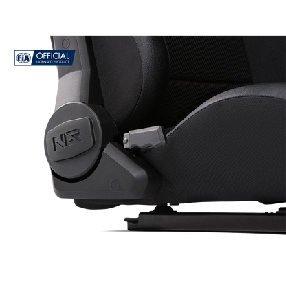 Close-up van het verstelmechanisme van de NLR ERS5 simracestoel