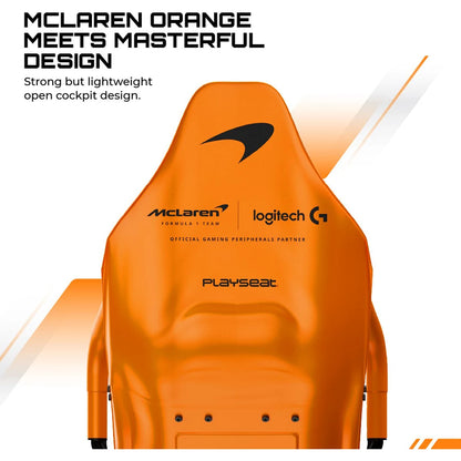 Oranje design van de Playseat Formula Instinct McLaren Racing Edition