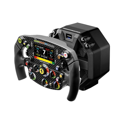 Thrustmaster Ferrari SF-25 F1 stuur gemonteerd op T598 wheelbase